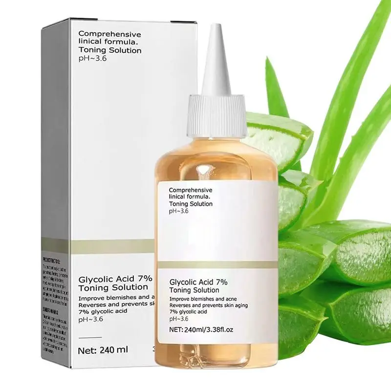 

Glycolic Acid 7 Toning Solution Dead Skin Pore Minimizer 100ml/240ml Exfoliateing Face Toner For Blemishes And Acnes Glycolic