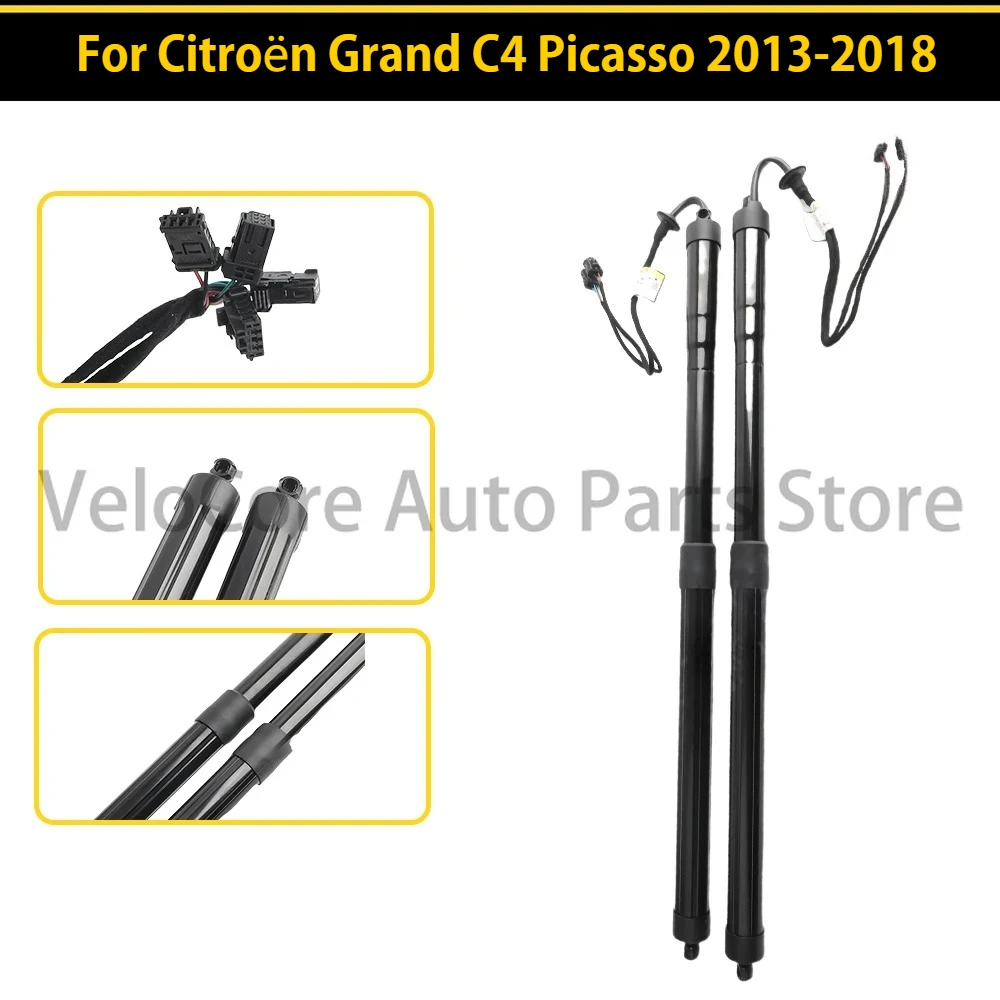 

Универсальная электрическая стойка задней двери для Citroën Grand C4 Picasso 2013-18, тихий подъем, OEM-совместимая 9812130080 9812130180