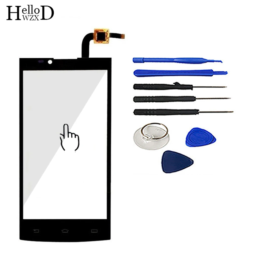 Сенсорный экран 5,0 'для мобильного телефона Philips S398 S 398, сенсорное стекло, переднее стекло, дигитайзер, панель, датчик объектива, 3 м, клей