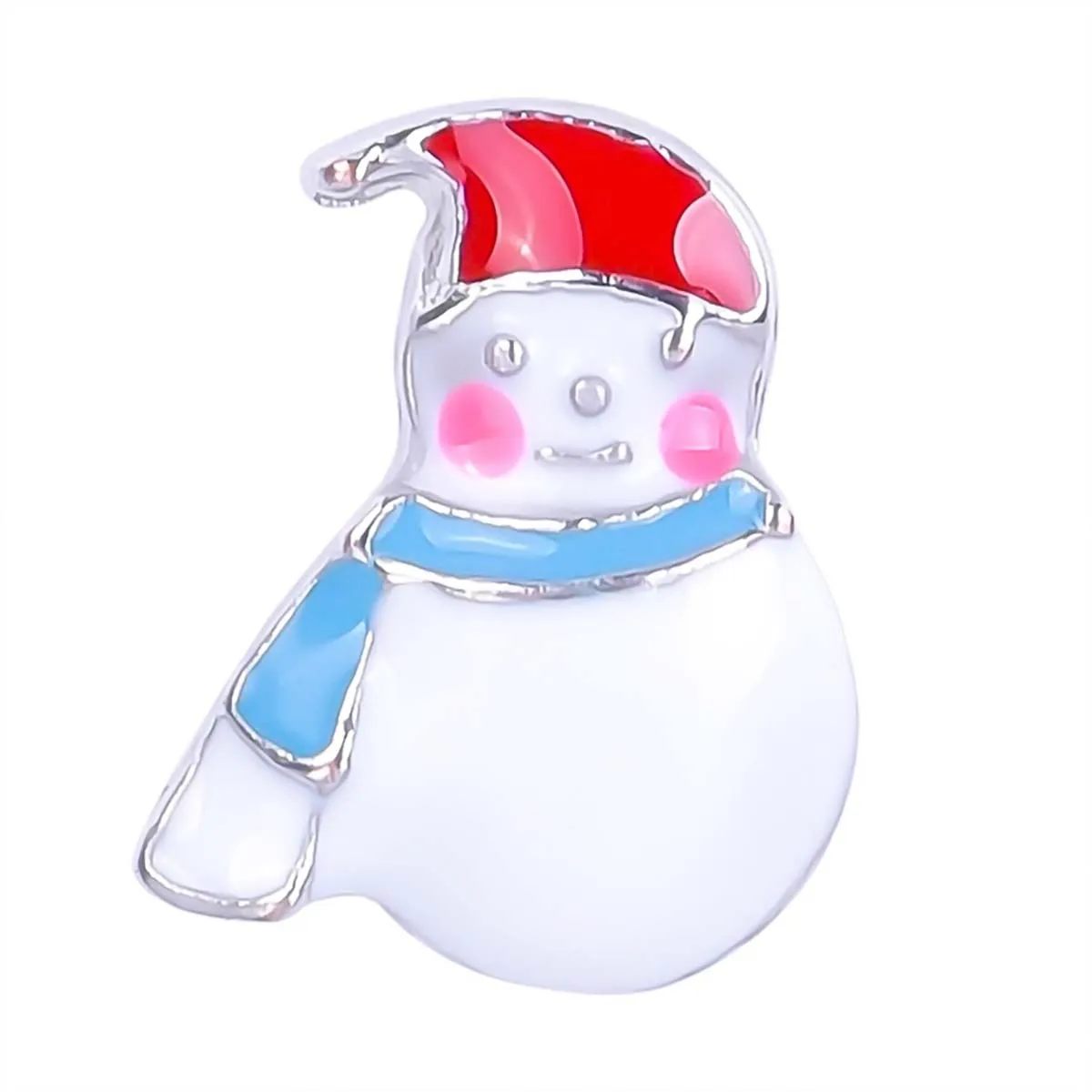 

1Pack(20Pcs) Alloy Snowman Metal Accessories for Openable Glass Photo Box Pendant Necklaces&Phone Cases DIY Components Supplies