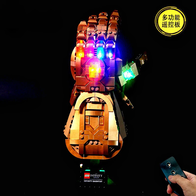 

Только наборы светодиодных фонарей для бесконечности 76191, перчатка (не входит в комплект), кирпичи для украшения своими руками