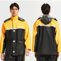 cycling rain clothes waterproof motorcycle outdoor thicken raincoat suit reflective hoodie zipper gabardinas home parts