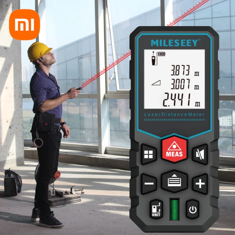

New Xiaomi Mileseey Laser Distance Meter Electronic Roulette Laser Digital Tape Rangefinder Laser Range Finder Measuring Tape