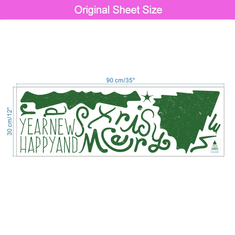 Креативная наклейка на стену с Рождественской елкой для магазина офиса