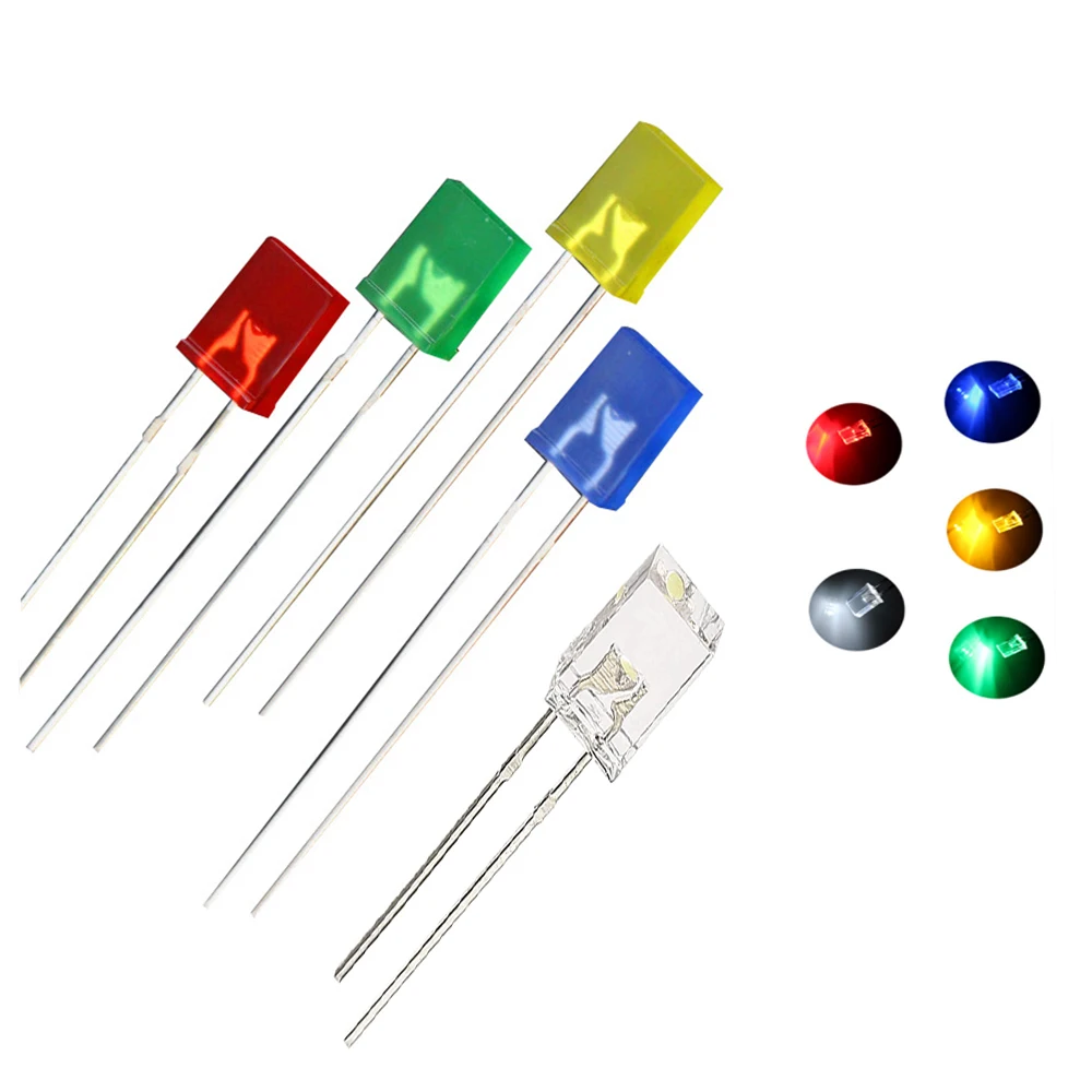 

100Pcs 2x5x7 LED Diode Lights 257 Super Bright Lighting Lamps Electronics Components Indicator Multicolor Light Emitting Diodes