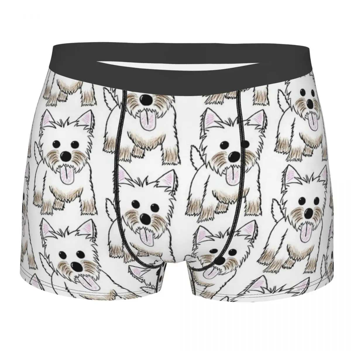 

Muddy Westie Westie West Highland Terrier Dog Cute Underpants Cotton Panties Man Underwear Comfortable Shorts Boxer Briefs