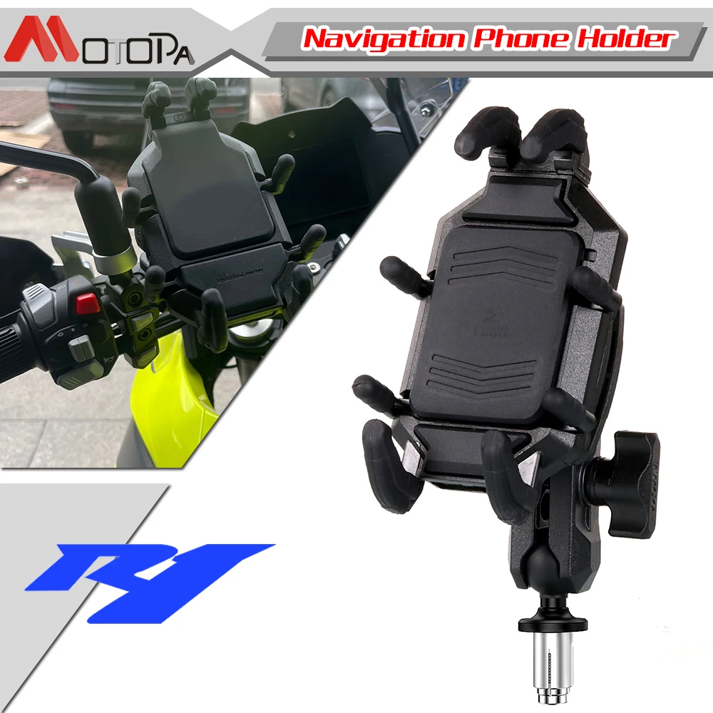 

Держатель для телефона для мотоцикла YZF R1 2002-2017, кронштейн для крепления стержня вилки, кронштейн для GPS-навигации мотоцикла для Yamaha R6 2006-2017 R1M