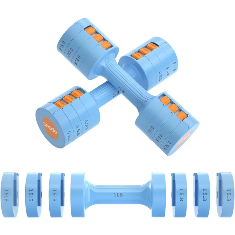 

Регулируемые весы для женщин, набор из 2 предметов с свободными весами, 2-3-4-5 фунтов, противоскользящий захват, ручная модель для домашних тренировок в тренажерном зале (пара)