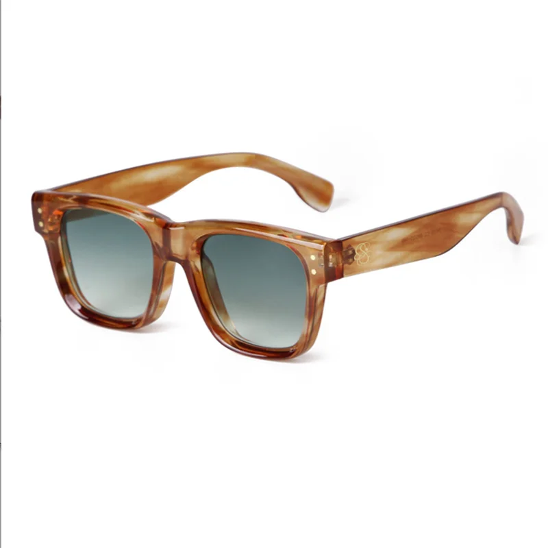 Зеркальные солнцезащитные очки в стиле ретро с двойным лучом и лягушкой мужские