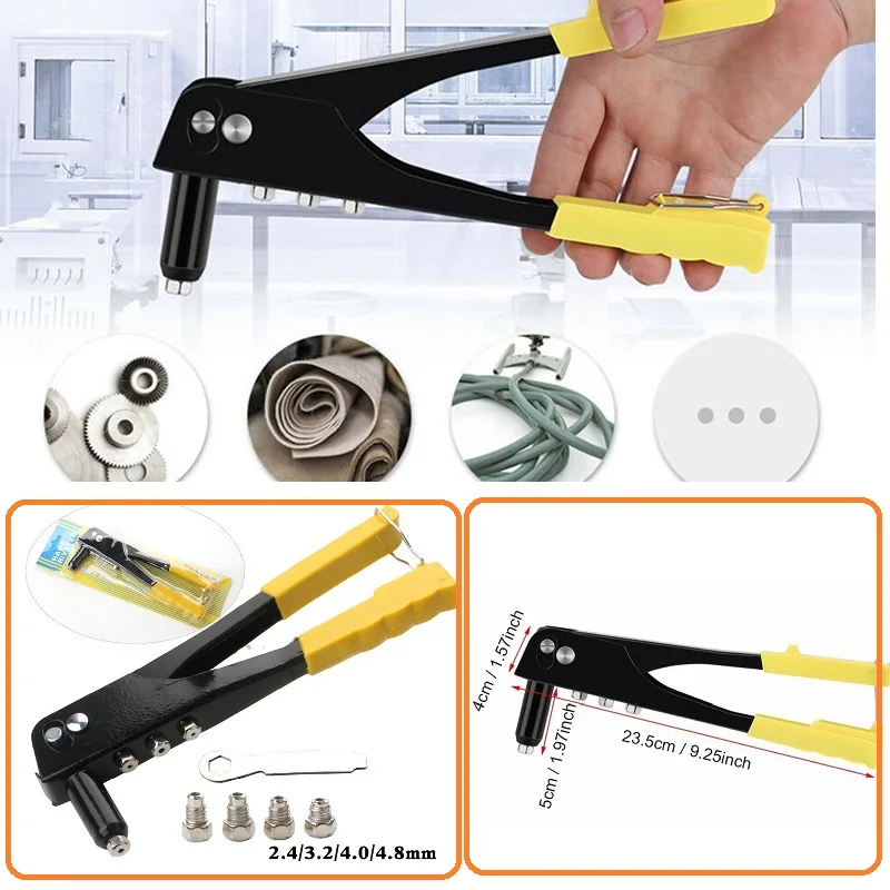 

Ручной набор гаечных пистолетов с заклепками 2,4 мм 3,2 мм 4,0 мм 4,8 мм ручные инструменты заклепки гвозди для всех стальных инструментов с прочной конструкцией