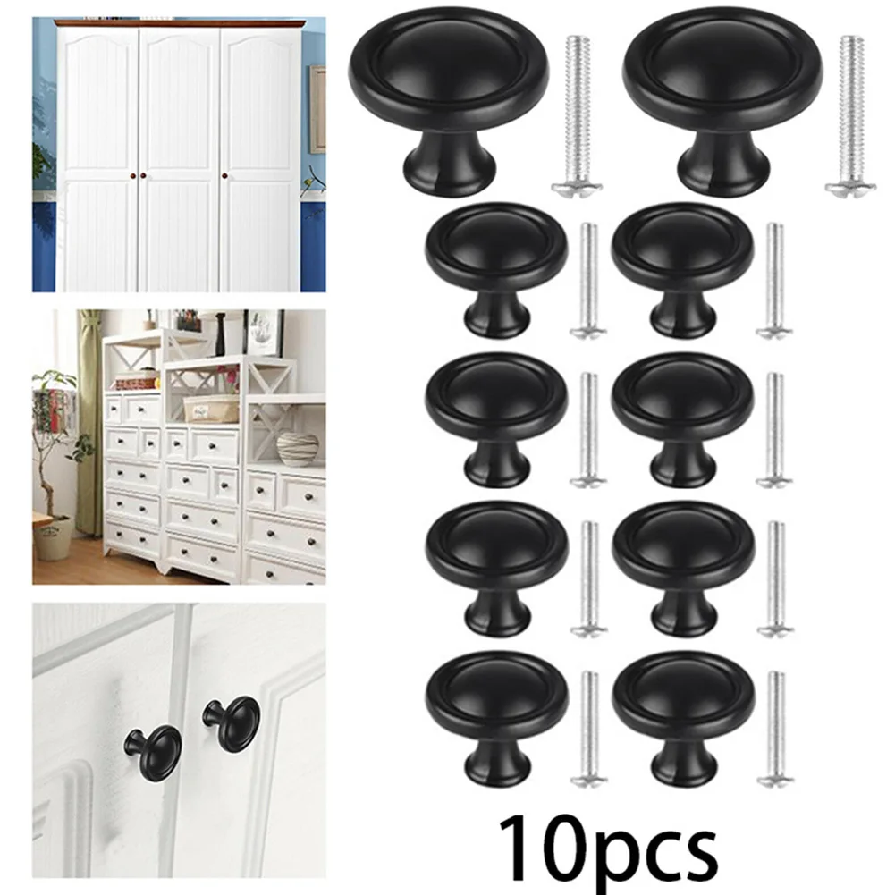 

10pcs Furniture Handles Aluminum Alloy Wardrobe Knobs Simple Cabinet Pulls Vintage Drawer Knob For Home Kitchen 2.9x2.9 X2.9cm