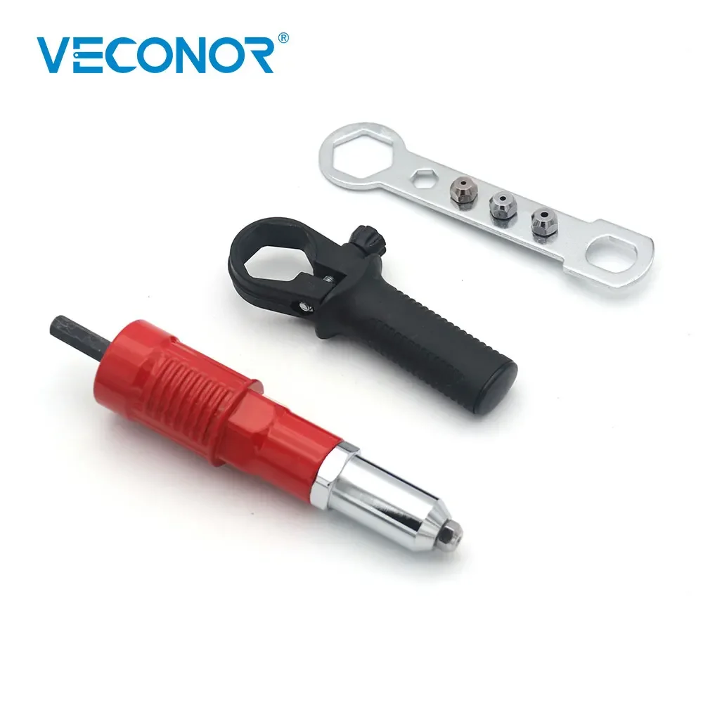 Электрический пистолет для заклепок и гаек, клепальный инструмент, аккумуляторная клепальная дрель, адаптер, инструмент для вставки гайки, адаптер для клепальной дрели 2,4-4,8 мм