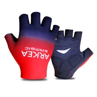 2022 arkea samsic team one pair sports half finger cycling jersey gloves mtb road mountain bike bicycle gel gloves
