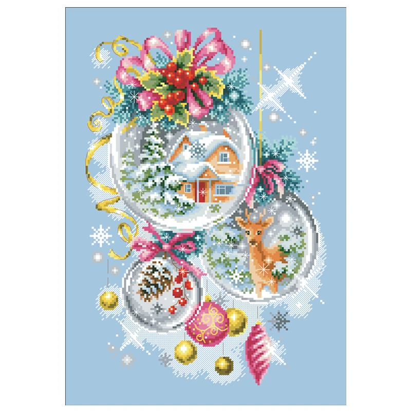 Скидка Рождественская сказочная вышивка крестиком набор зимний дизайн хлопковая шелковая нить 18 карат 14 карат 11 карат небесно-голубая вышивка на ... Купить Рождественская сказочная вышивка крестиком набор зимний дизайн хлопковая шелковая нить 18 карат 14 карат 11 карат небесно-голубая вышивка на ...