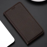 leather flip phone case for xiaomi mi civi case mi note 2 3 10 pro lite straw mat pattern phone case
