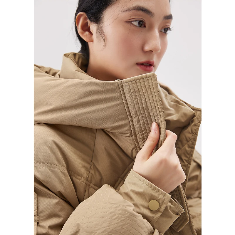 High Quality Women Jacket  90%  White Duck Down  High Street  Slim  Zipper  Pockets  Casacos Femininos Inverno 2022