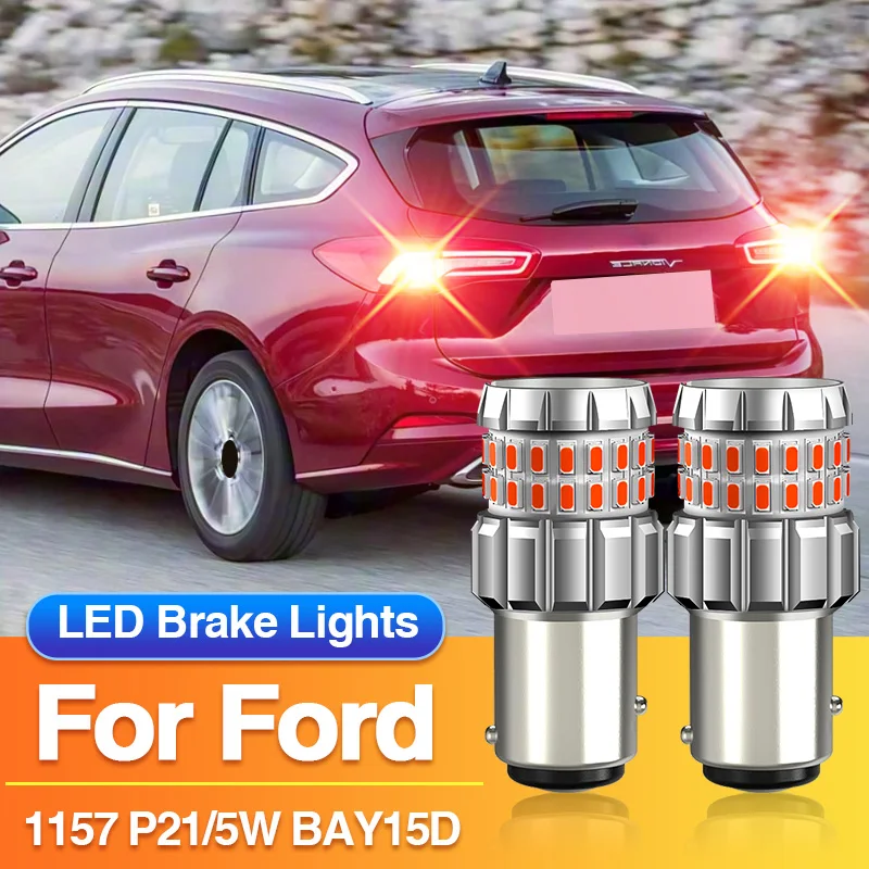 Фото 2 шт. светодиодные стоп-сигналы P21/5W 1157 BAY15D для Ford Galaxy I Wgr/Ka RU8/Kuga II DM2/Mondeo IV BA7 хэтчбек, красные лампы №2
