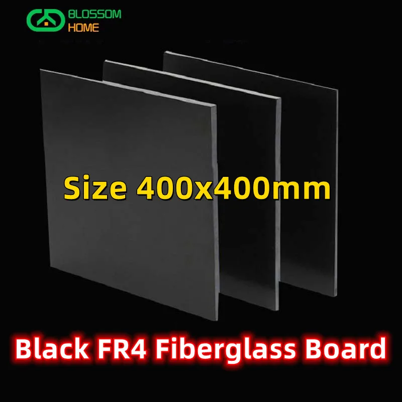 

400x400mm Black FR4 Fiberglass Sheet Glass Fibre Plate GFRP GF Board Black Epoxy Plate FR-4 Insulation and Anti-static Sheet