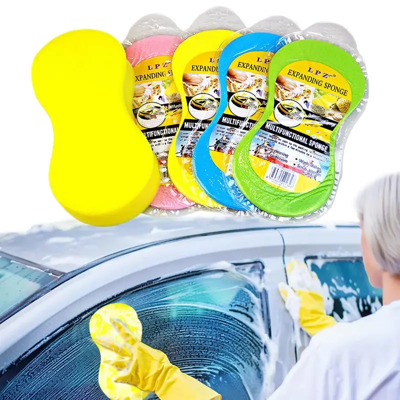

Cleaning Sponge Handy Kitchen Cleaning Sponge Abrasion-proof Durable Compressed Sponges Strong Water Absorption Capacity