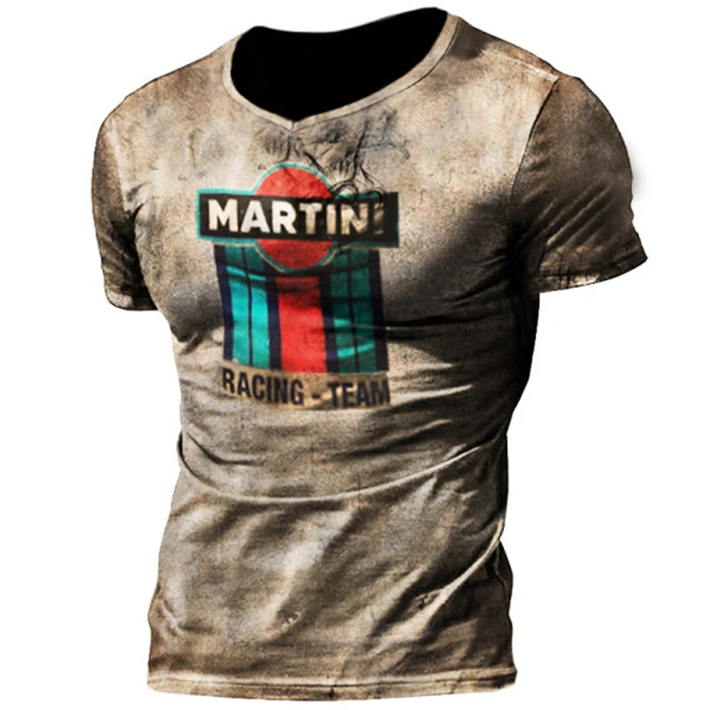 

Vintage T-shirts For Men 3d Printed Biker Short Sleeve Tops Hip Hop O-neck Oversized Tee Shirt Man Clothing Motorcycle Camiseta