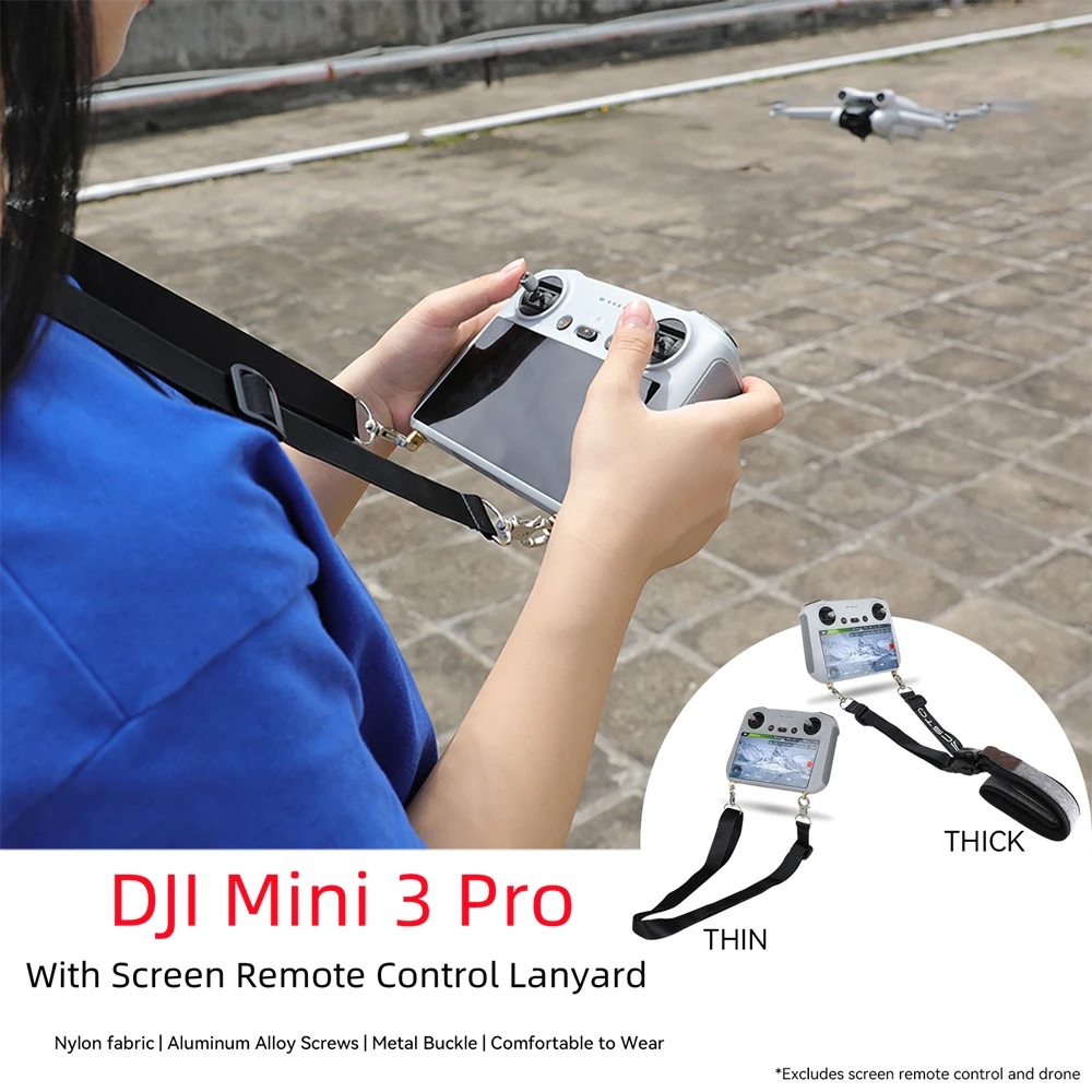 

For DJI Mini 3 Pro Remote Control Lanyard for DJI Mini 3 Pro Strap Double Buckle Lanyard Adjustable Strap Accessories