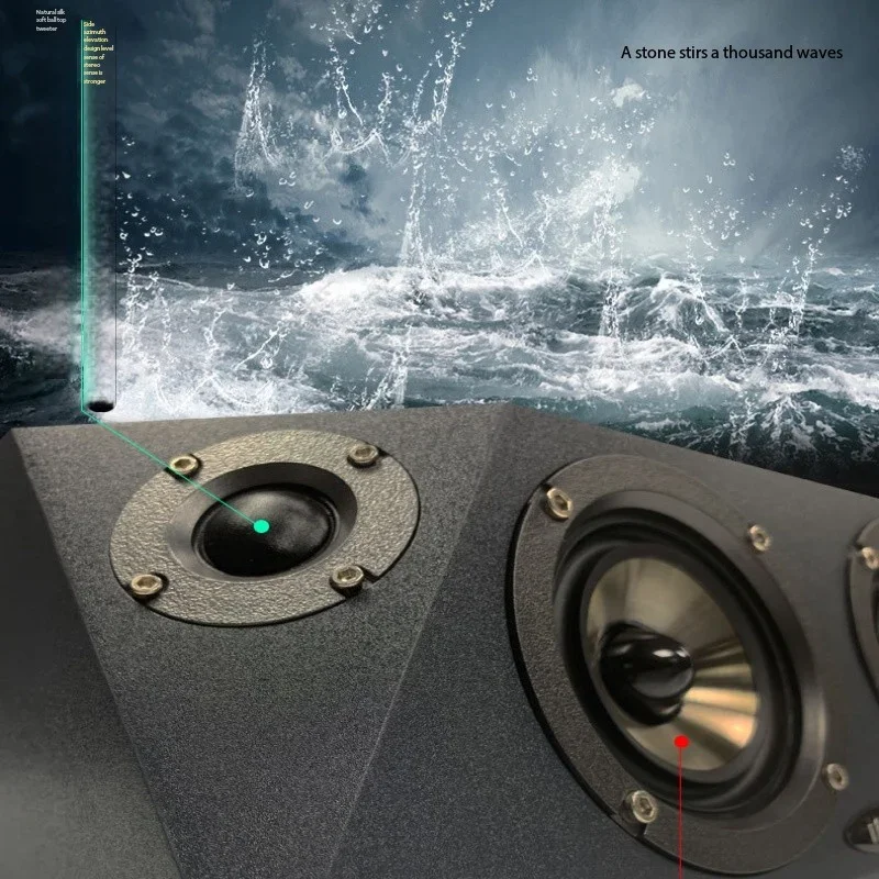 IBASS Wooden Subwoofer HIFI Bluetooth Speaker Channel 2.0 Sound Box Home Theater Computer Desktop System with Remote Control