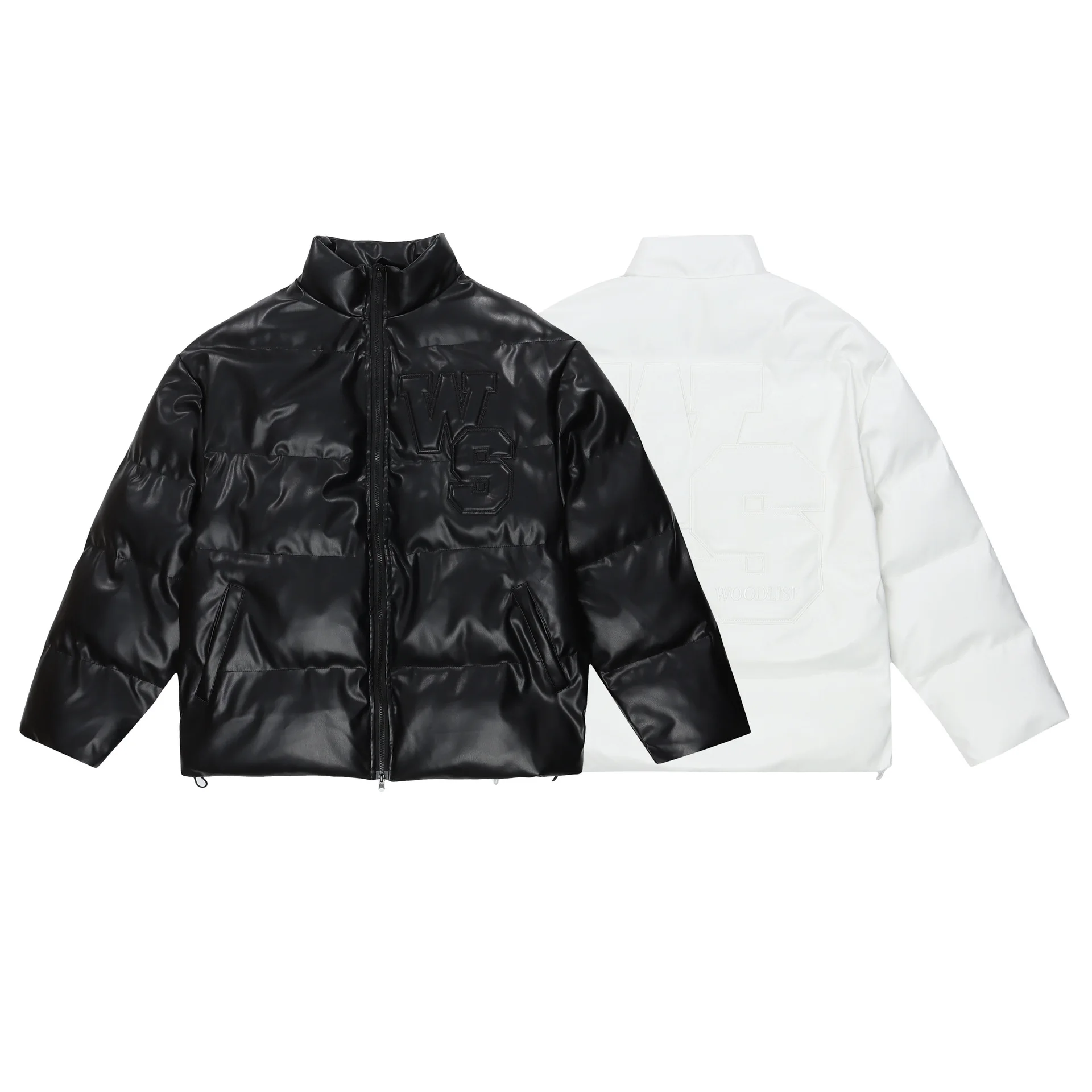 Thickened Warm Bread Coat PU Leather Coat Autumn Winter Loose Lovers Cotton-padded Jacket