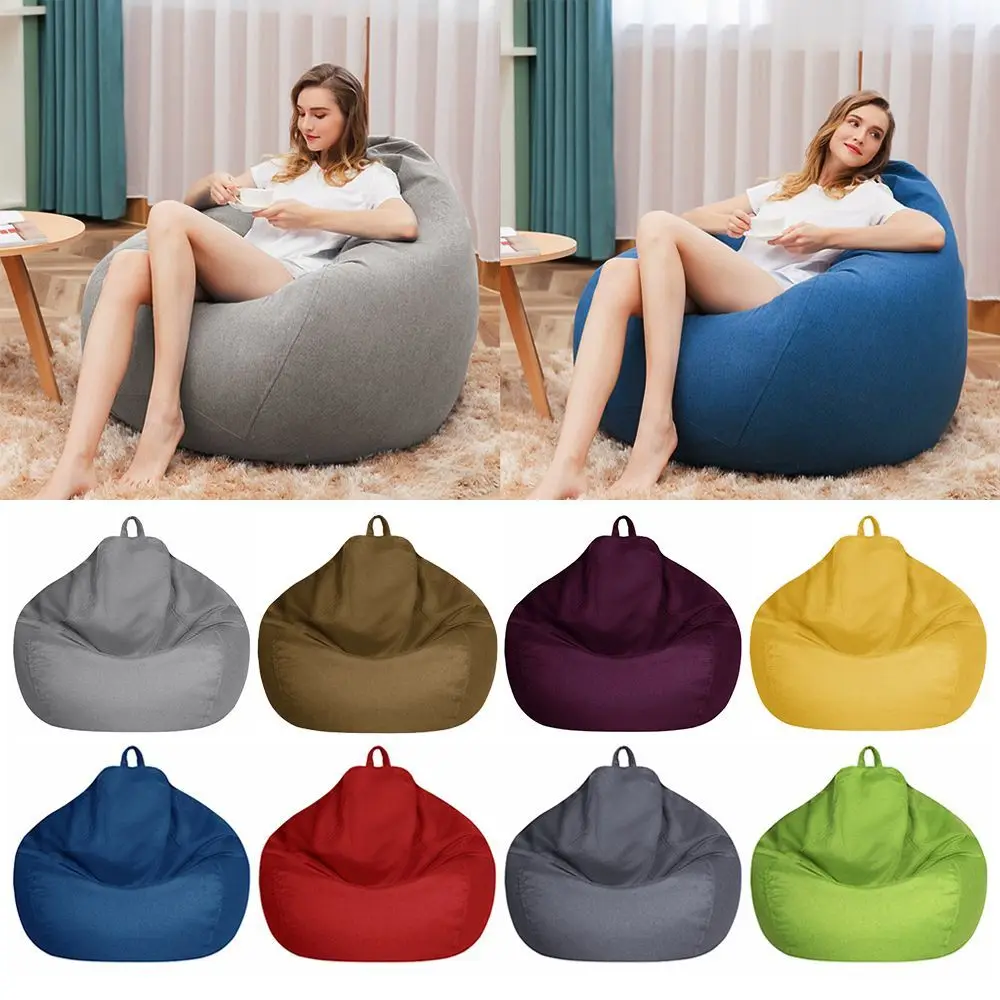 Toys Sofa Couch Cover without Filling Home Decor Snugly Gamer Chair Large Bean Bag Lazy Lounger Chair Sofa Cover