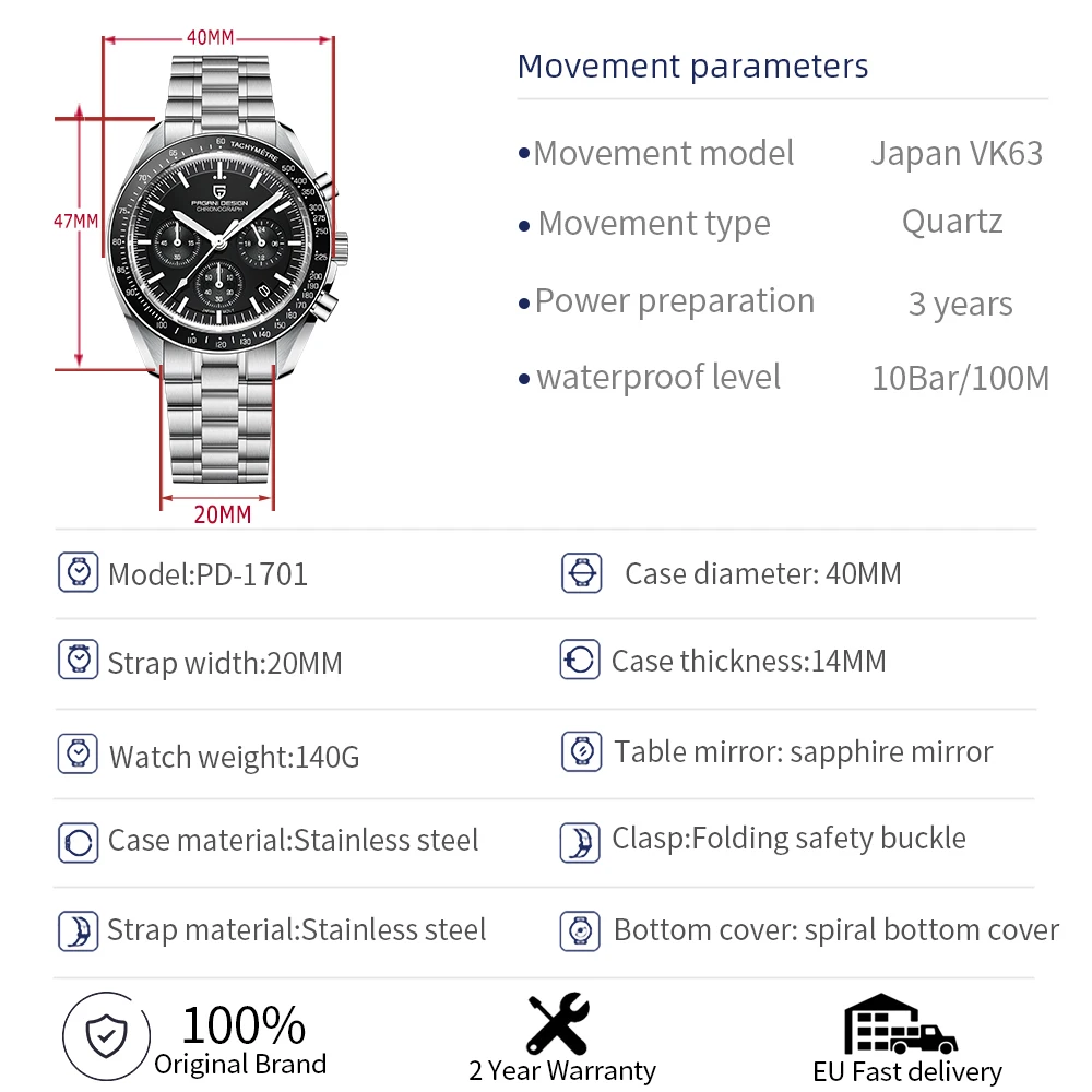 PAGANI DESIGN 2023 New Men's Watches AK Luxury Quartz Watch For men Sport Speed Chronograph Automatic Date Wrist watch Sapphire images - 6