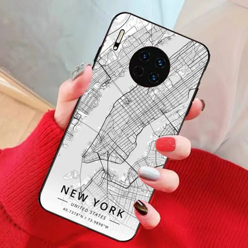 Чехол FHNBLJ для телефона с изображением Лондонской страны и городской картой Huawei