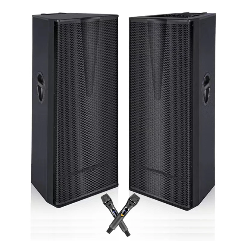 

Big Bass Power Double 15'' Professional Audio Active Performance Pair Speaker Powered Portable Live Sound System with Blue tooth