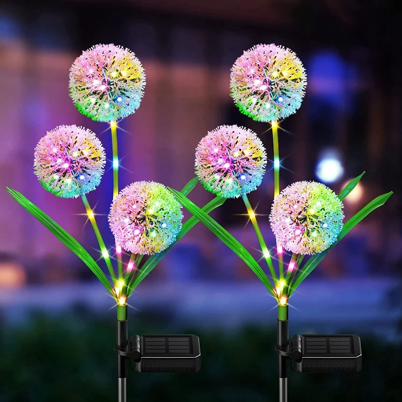 

Solar Lights Outdoor Garden Decorative,2 Pack Solar Dandelion Garden Lights With 36 LED-Waterproof Solar Lights Outdoor