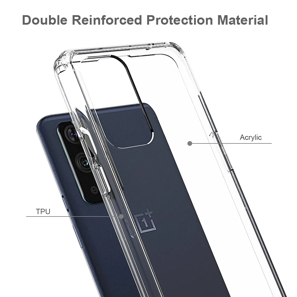 for oneplus 10 pro case 9 8t shock resistant crystal transparent hard back slim cover thin phone clear bag 1nord ce n200 5g free global shipping