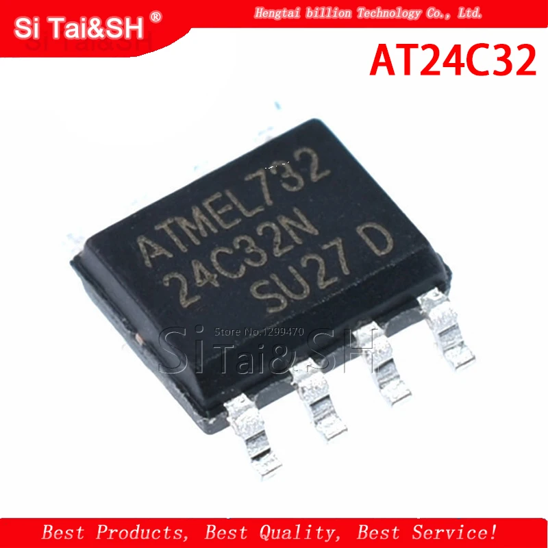 10 шт./лот 24C32 AT24C32 AT24C32N оригинальный новый чип для хранения SMD SOP-8 at24c32 оптовая продажа электронных