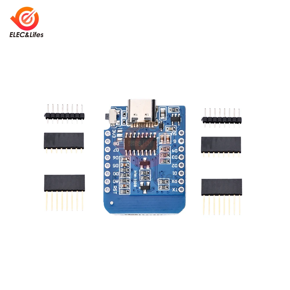 2 шт. D1 Мини-плата для разработки Wi-Fi ESP8266 Φ CH340G CH340 Wemos Mini Nodemcu Lua Iot плата 3 В