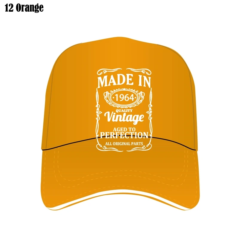 

Funny Made In 1964 58 Years Of Being Awesome Bill Hats Birthday Print Joke Husband Casual Mesh Cotton Hat Men