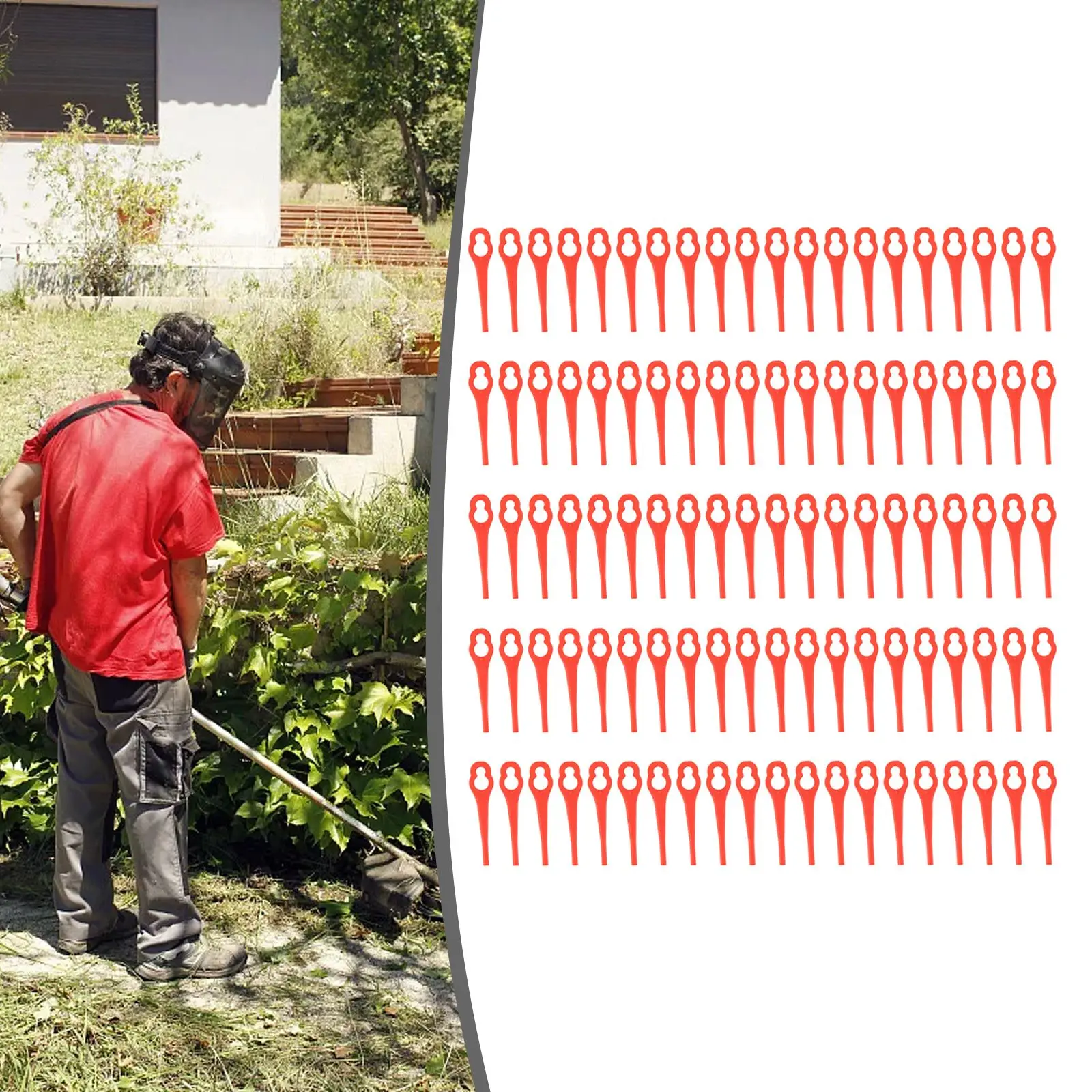 Пластиковые лезвия для стрижки травы замена дома 100 шт./упаковка 2002706 97699 FE220 Ferrex Aldi