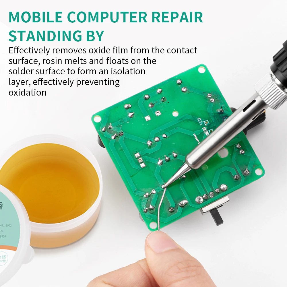 LUXIANZI Soldering Flux High Purity Solid Rosin Electronic Parts PCB IC Phone Repair Welding Tool Easy to Tin Solder Paste Flux images - 6