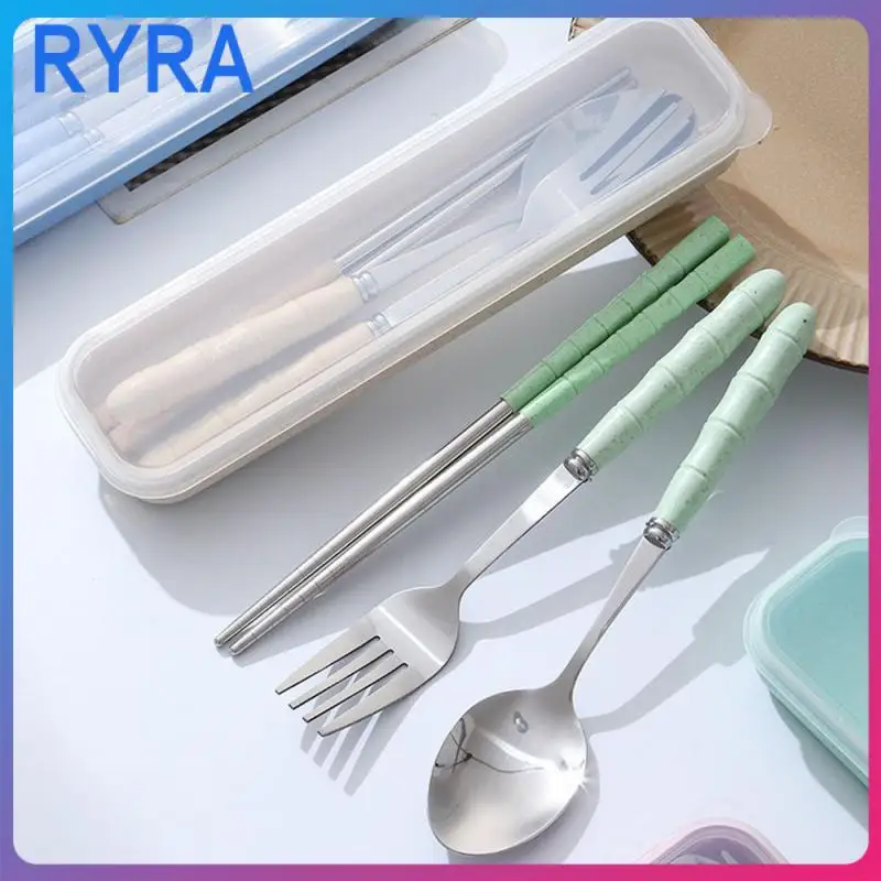 

Портативная бамбуковая ручка столовая посуда коробка для хранения столовой посуды семь кругов противоскользящие палочки для еды прочные и долговечные