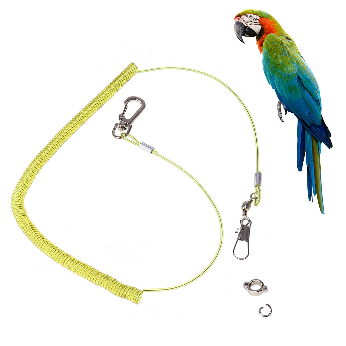 

3 Meters Adjustable Bird Leash Trainning Rope Flying Harness Anti-Bite Elastic String for Parrot Outdoor Activities - Claw