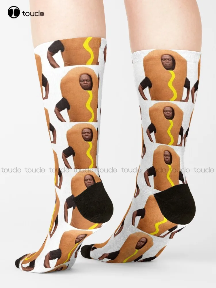 

Brooklyn Nine Nine: Hot Dog Holt Raymond Holt Captain Holt B99 Brooklyn 99 Brooklyn Nine Nine Socks Sock Boots Harajuku Colorful