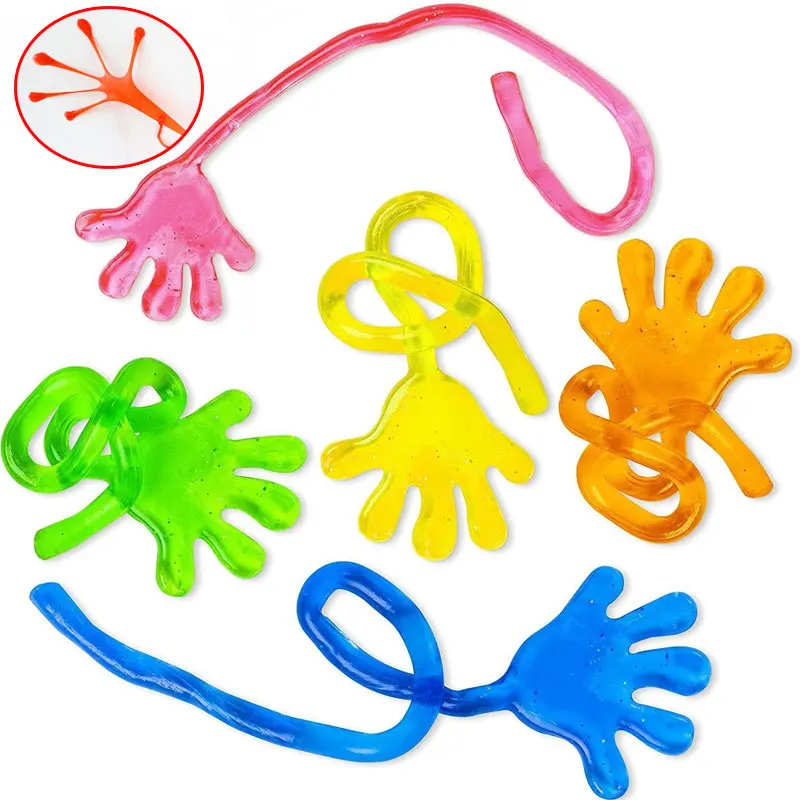 

5 шт. забавная игрушка эластичный выдвижной липкий слайм ладонь большая стена лазание ладонь человеческая игрушка рук для детей