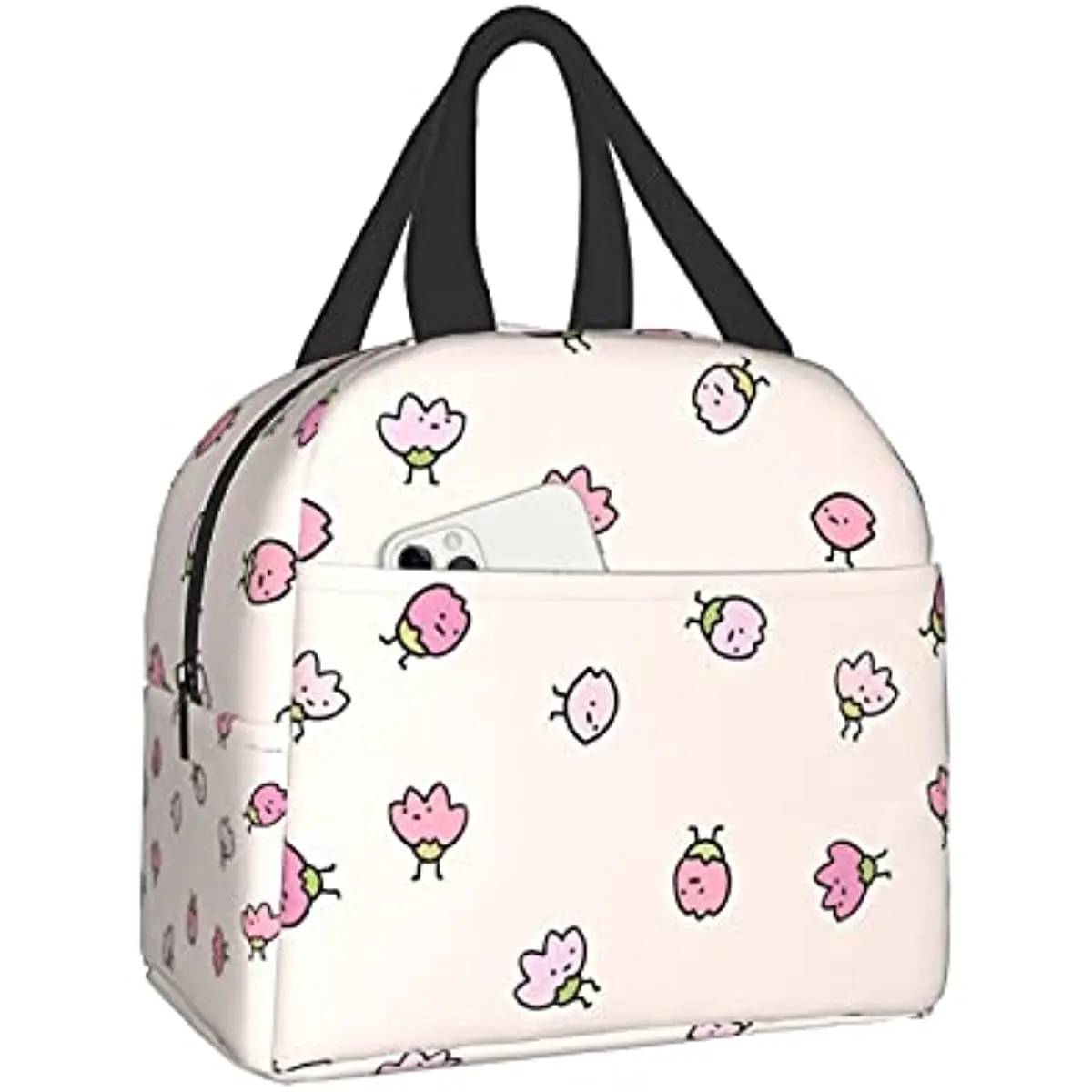

Kawaii Flower Lunch Box Travel Bag Picnic Bags Insulated Durable Shopping Bag Back To School Reusable Waterproof Bags for girls