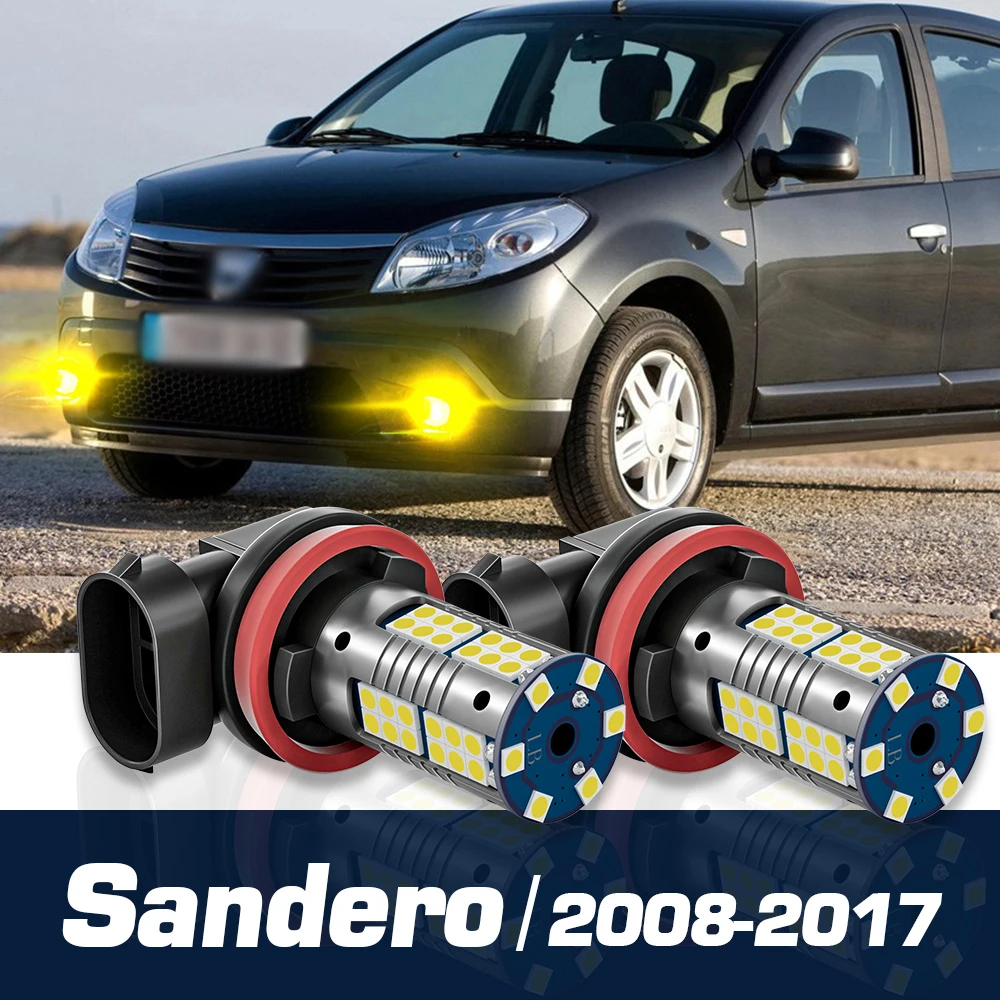 

2pcs LED Fog Light Canbus Accessories For Dacia Sandero 1 2 2008 2009 2010 2011 2012 2013 2014 2015 2016 2017