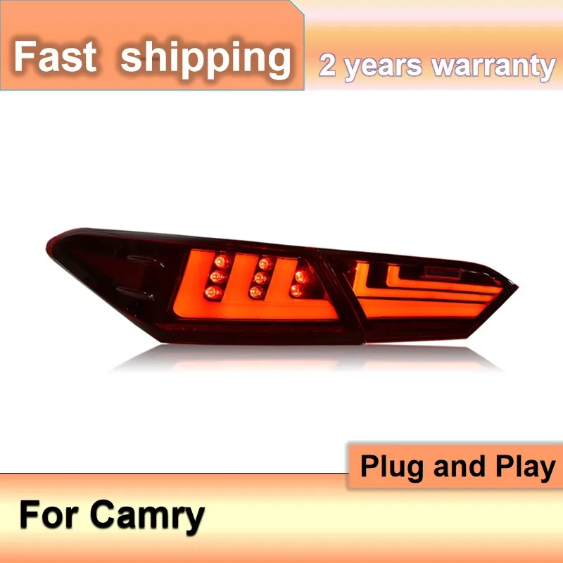 

Car Accessories for Toyota Camry Tail Lights 2018-2021 Camry Taillights Rear Lamp DRL+Dynamic Turn Signal+Brake+Reverse Light