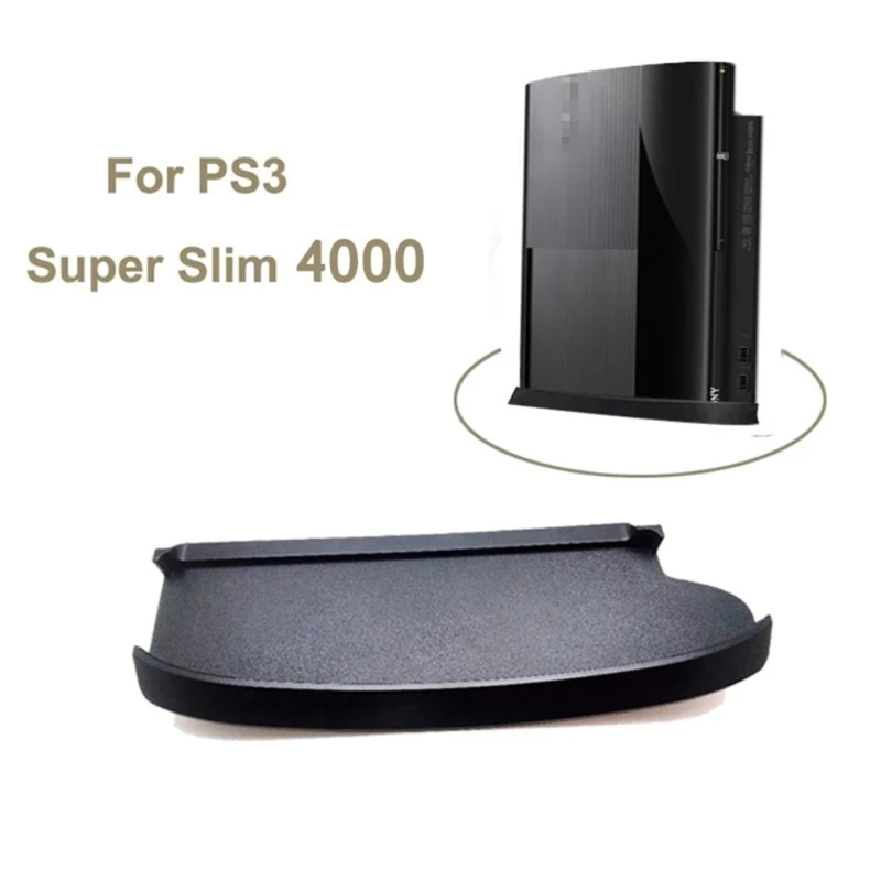

Vertical Stand for Ps3 Skid-Proof Console Super Slim 4000 Console Game Stand Holder Plastic-Base Easy Installation H8WD