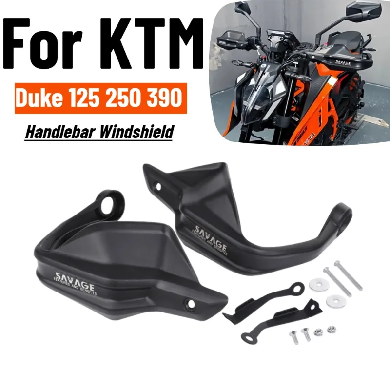 Фото Для Duke 125 DUKE 250 390 Duke390 2014-2023: Защита руля, ветровой дефлектор, защита рычагов тормоза и сцепления. №1