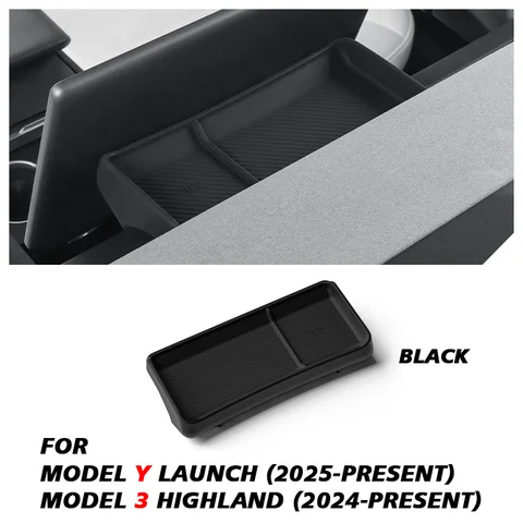 Для Tesla New Model 3 Highland 2024 и Model Y Launch 2025 Ящик для хранения заднего экрана Кронштейн для приборной панели Лоток для салфеток Панель ЭКТ