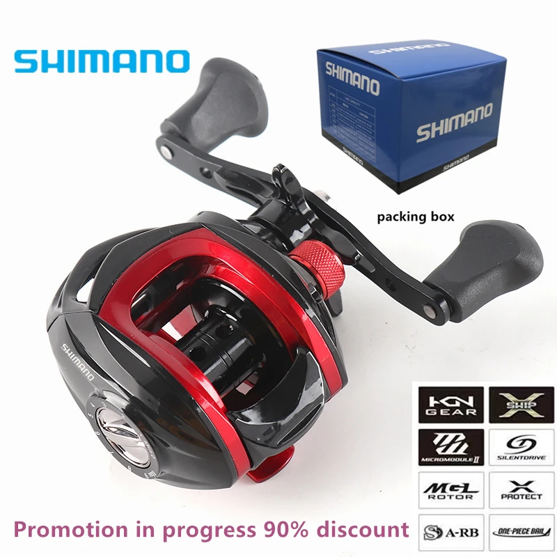 

Original Shimano Baitcasting Fishing Reels Gear Ratio 7.2:1 Max Drag 15kg Baitcast Reel Fishing Metal Light Spool