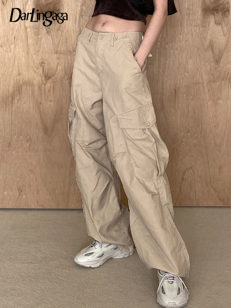 

Брюки-карго женские драпированные с заниженной талией, в стиле Харадзюку